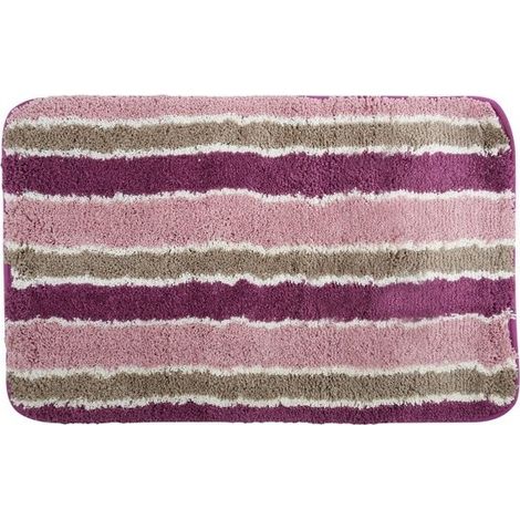 Tapis de bain Microfibre 50x80cm QUITO Rose & Violet MSV (1/4)