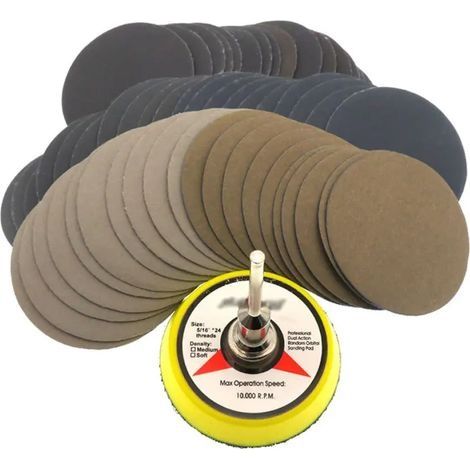 Ensemble de papier de verre sec et humide de 2 pouces, 101 pièces, outil pour le travail du bois, disque de sable, frottement à l'eau (1/5)