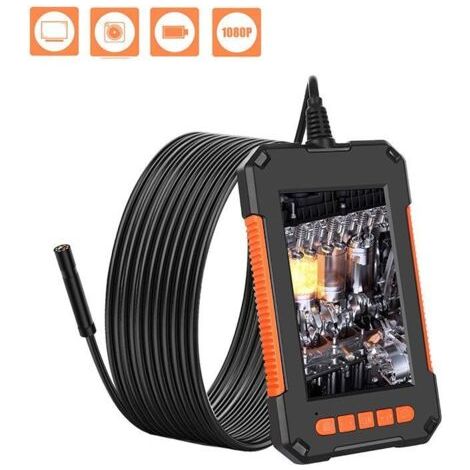 BUNTHAUS Industrie-Endoskop, 1080P HD-Endoskopkamera, Rohrinspektionskamera, 4,3-Zoll-HD-Bildschirm, 8 LED-Leuchten, orange Farbe (10 m) (1/5)
