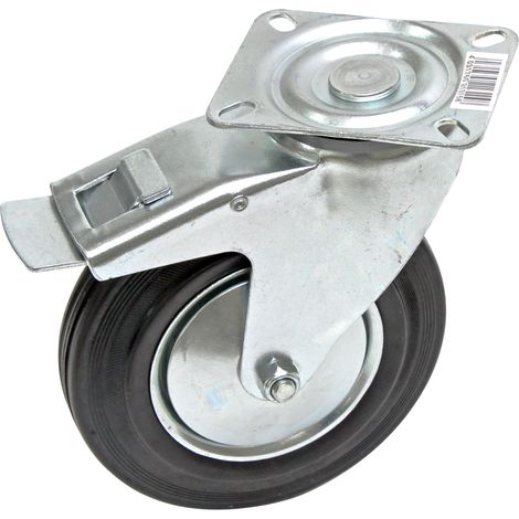 Transportrolle Lenkrolle mit Bremse d=160 mm bis 145 kg Lastrolle Bockrolle (1/4)