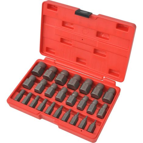 Kit d'extracteurs de vis à cannelures multiples Acier 25 pièces CFW730673 (1/4)