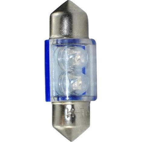 FLUX 2 ampoules navettes a LED - Bleues - 31mm - 12V - 0.25W