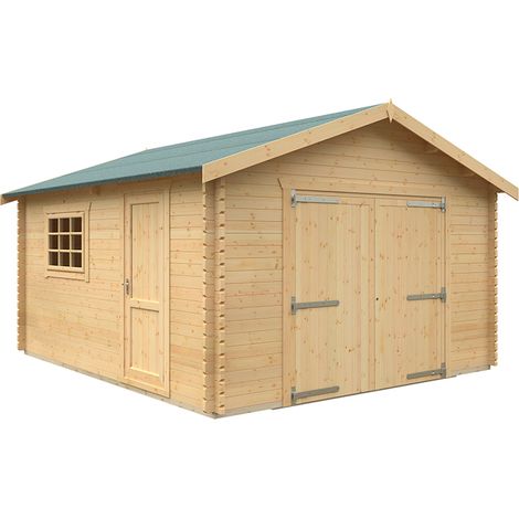 16x14 The Warwick 44mm Cabin - L475 x W415 x H293.2 cm - Solid Wood/Softwood/Pine - Natural