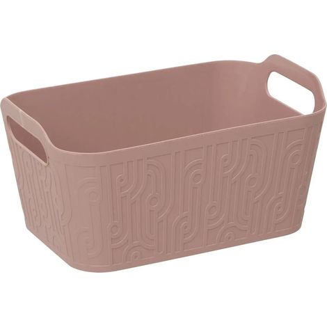 Panier de Rangement Design "Arche" 26cm Rose Clair (1/2)