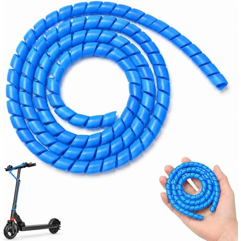 Gaine Spirale Flexible 1m Bleu en TPU pour Câble, Gaine Cable Et Gaine Electrique pour Protection Trottinette Électrique pour M365/pro, Coupe Ajustable, Organisation Câbles Durable (1/5)