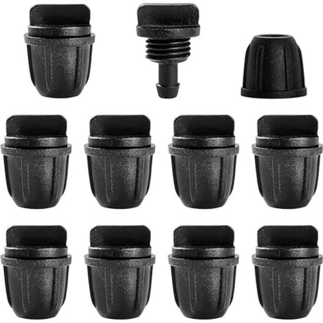 10 Pièces Raccords D'irrigation Goutte à Goutte pour Tubes 4/7 mm, Adaptateur Bouchons D'Irrigation Goutte, Raccords D'irrigation Droits, Connecteur de Tuyau D'irrigation