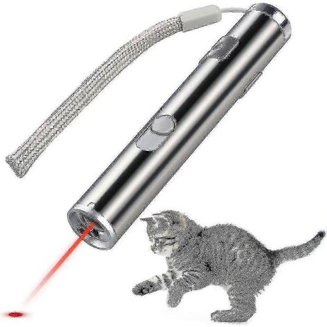 Wiederaufladbares Haustierspielzeug per USB: Laserpointer für die Katzenerziehung mit LED-Taschenlampe – Hochwertiges Zubehör für Ihre Haustiere (1/5)