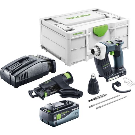 Festool DURADRIVE DWC 18-4500 Basic Visseuse de chantier sans fil 18 V 14 Nm Brushless + 1x batterie 8,0 Ah + chargeur rapide + Systainer