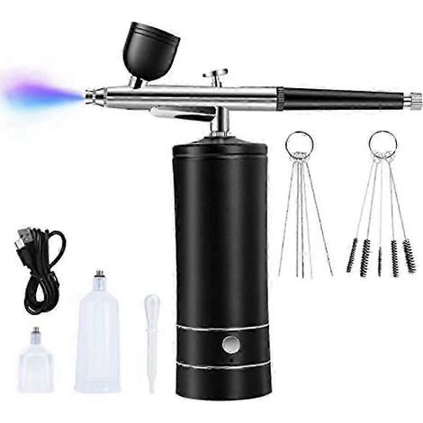 Kit aérographe rechargeable sans fil, compresseur aérographe haute pression 30 PSI, pistolet aérographe portable, ensemble aérographe (1/5)