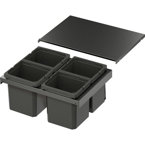 Vs Envi Flex XS-256 Abfalltrennsystem KB 600mm Mülltrennsystem 4x7 Liter Lava (1/4)