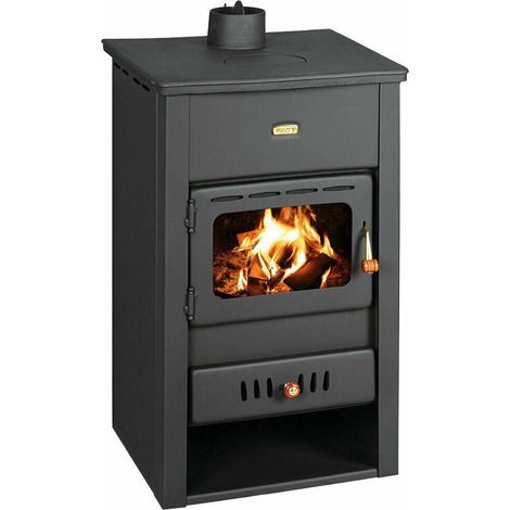 Poêle à bois avec couvercle supérieur en fonte. Poêle à combustible solide. Puissance de chauffage de 10.4 kW. Modèle Prity K2 CP (1/4)