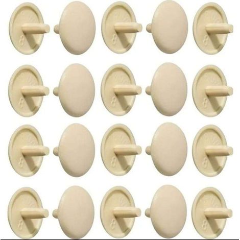 Cyclingcolors – 20x cache vis plastique beige cruciforme pozidrive PZ2 – Pour bois dur et teck – Bouchon capuchon – Utilisation universelle