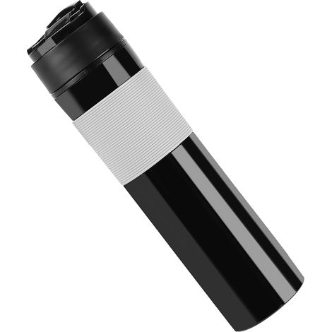 Bouteille à café/thé portable 350 ml, idéale pour les voyages (noire) (1/5)