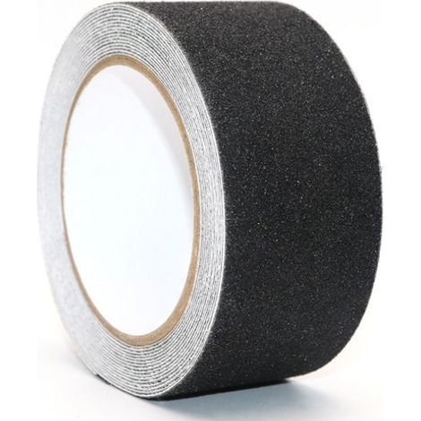 Ruban antidérapant en PVC noir 5m x 5cm pour escaliers, marches, sols, décoration de sécurité (1/4)