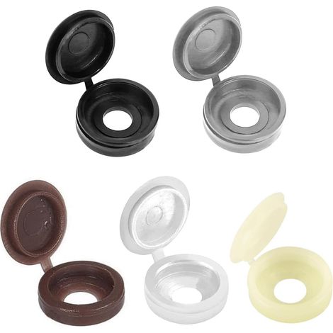 Cache Vis Cache-Écrous Bouchon pour Couvrir Les Améliore L'apparence et Protège Les Vis5 couleurs 100 pièces 5 Plastique (1/5)