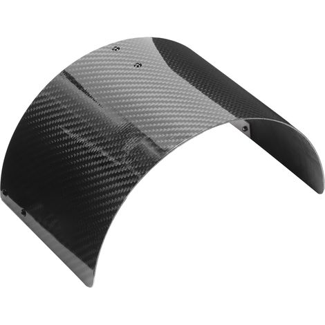 Couvercle de cône d'admission d'air en fibre de carbone, filtre à air, protection thermique, pièces automobiles universelles modifiées, fibre de carbone brillante (1/5)