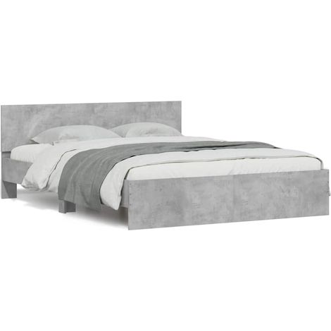 Maison Exclusive - Estructura de cama con cabecero gris hormigón (1/5)