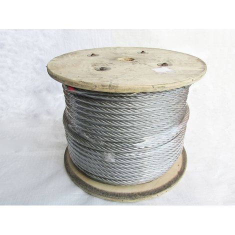 Galvanised Steel Wire Rope Cable 12MM 6x12 (100M Reel 6 x 12 Rigging Marine)