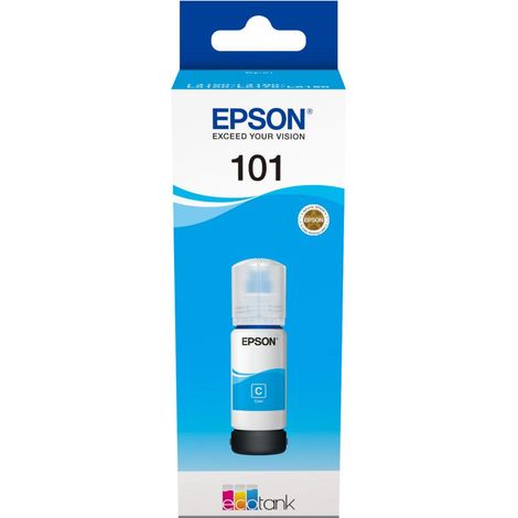 Flacone di ricarica d'inchiostro Epson 101 EcoTank (C13T03V24A), ciano (1/4)