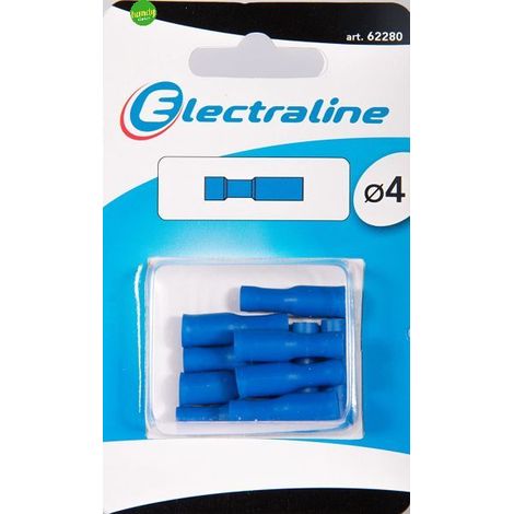 Capicorda cilindrico Electraline maschio 4-6mm 10pz blu (1/2)