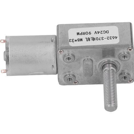 Turbo Worm 24V Gleichstrom-Getriebemotor, Hochdrehmoment-Mikrountersetzungsgetriebe, M8x33mm Welle, Elektrowerkzeug, 90 U/min. (1/5)