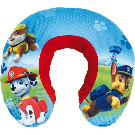 Coussin tour de cou Pat'patrouille en peluche douce de voyage  19cm (1/5)