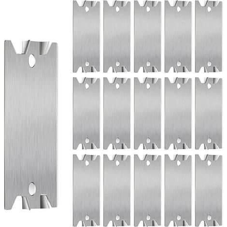Montants en bois robustes, plaques de protection pour câbles et fils, protections métalliques pour conduits et câblage, adaptés aux montants en bois. (1/5)