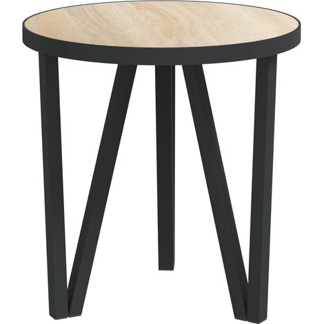 Maison Exclusive - Beistelltisch Sonoma-Eiche Ø35 cm MDF