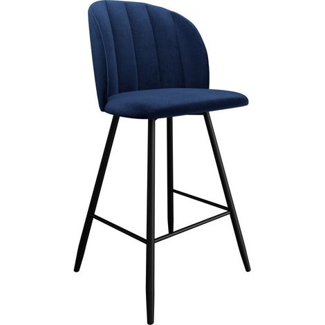 Silla de barra Comfivo Anser II, Magic Velvet 2216, 107x43x56cm, Tapiz, Metálico