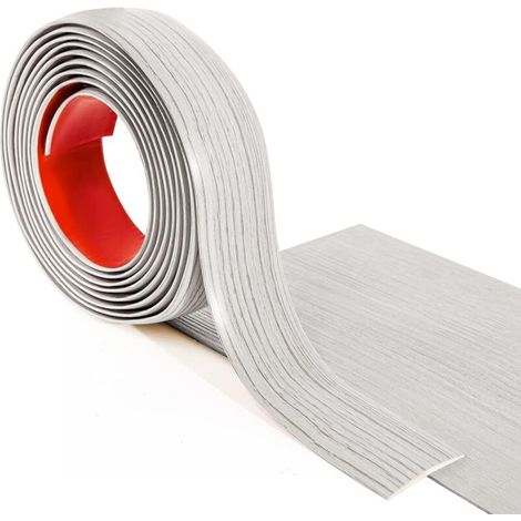 Bande de Transition Auto-adhésive en Vinyl pour Sol, Séparation, Seuil de Moquette, Carreaux, 304x4cm, Blanc Délavé