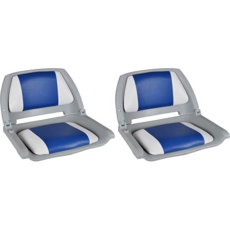 vidaXL Sièges de bateau lot de 2 Dossier pliable avec oreiller (1/5)
