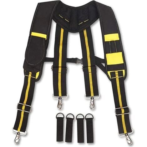 Ceinture à outils, ceinture réglable, combinaison de ceinture et pochette d'électricien, ceinture à outils d'électricien robuste, meilleur choix pour tous les outils électriques (1/5)