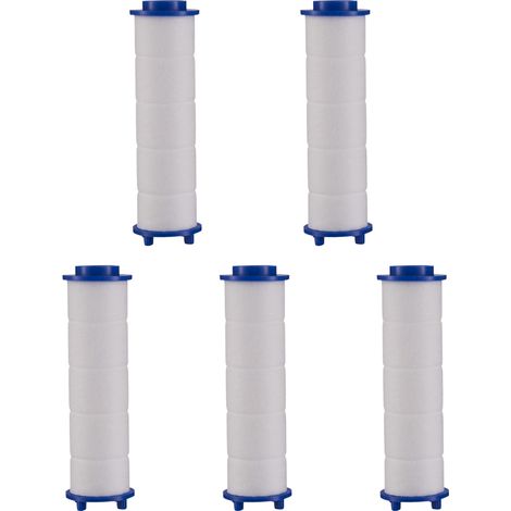 5er-Set Filter für Handbrause - SAVEWATER POWER - VENTEO - Auswechselbarer Filter - Für Duschkopf - Partikelfiltersystem - Spart und filtert Wasser - Leistungsregulierung dank Stopp-Schalter
