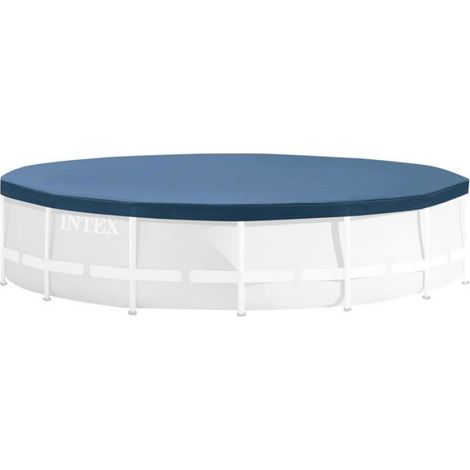 1 Bâche protection piscine ronde 3,66m avec rabat 25cm système écoulement eau corde fixation (1/5)