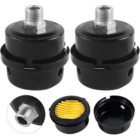Filtre à air silencieux pour compresseur, 2 pièces de 3/8" (16mm) - Filtre silencieux de compresseur d'air par OUYLAF (1/4)