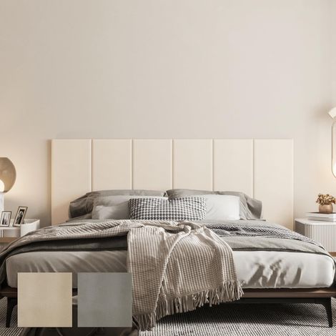 VERCART 3D-Wandpaneele – Selbstklebende Wandverkleidung aus Kunstleder, Weiche Wandpaneele für eine dekorative Wandgestaltung – Perfekte Wall Deko für Wohnzimmer, Schlafzimmer ，6 Stück，90  30  3CM