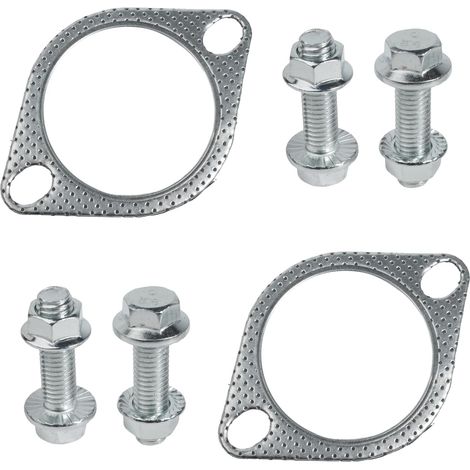 Joints echappement 76mm 3 pouces Joints bride d'échappement 76 mm avec 4 Boulons et 4 Écrous pour Connecter le Tuyau d'Échappement de Voiture (76mm) (1/5)