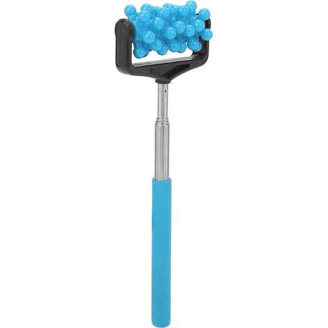 Rouleau de massage télescopique pour le dos, la tête et les bras, réglable, pour une détente musculaire optimale - Bleu ciel (1/5)