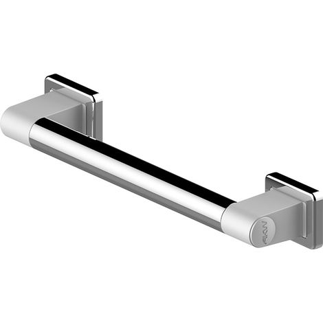Barre d'appui droite - Décor : Chromé / Blanc RAL 9003 - Longueur : 300 mm - AKW