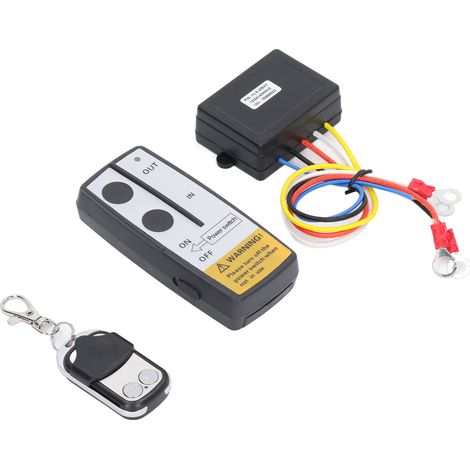3 télécommandes universelles sans fil pour treuil électrique avec 3 récepteurs et 3 clés de télécommande (1/5)