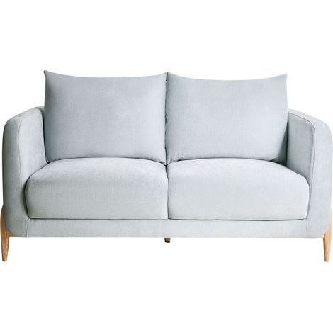 Sofa 2-Sitzer GIMO Chenillegewebe Hellblau