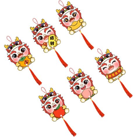 Ensemble de 6 décorations suspendues pour le Nouvel An chinois – Chinois (1/5)