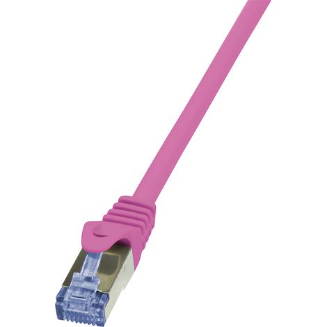 LogiLink 3m Cat.6A 10G S/FTP cable de red Rosa Cat6a S/FTP (S-STP)