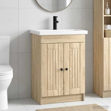 Juego de muebles de baño Roble  56 x 37,5 x 81 cm
