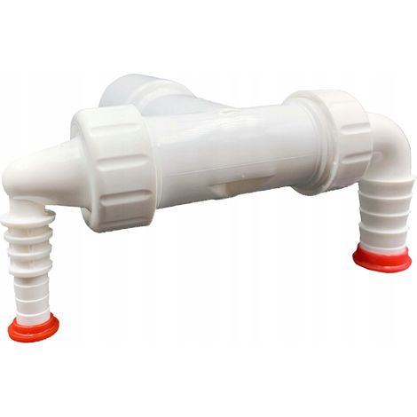 Doppelter Wandsiphon für Waschmaschine und Trockner DN 32/40, weiß, hohe Qualität
