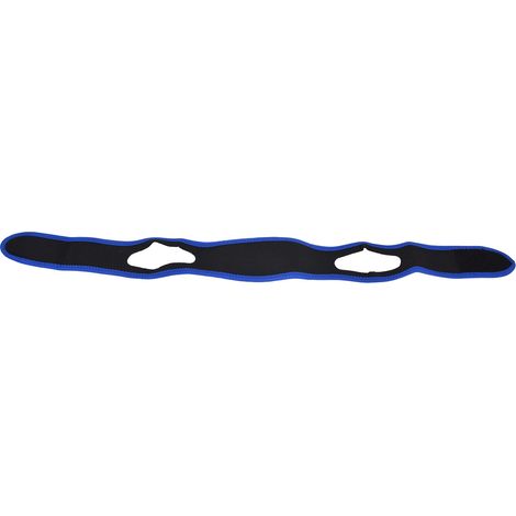 Snoring Stop Belt Adjustable Chin Strap Breathable Nylon Snoring Head Band for Men WomenBlue Black