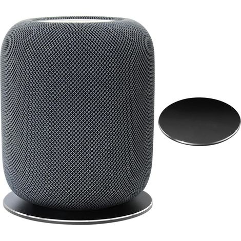 For Apple Homepod 2 Holder Apple Homepod 2 Desktop Stand Holder Accessories, Metal Mats Desk Mat, Smart Home Speaker Accessory Rack (Black, Jsdz) 1 Piece (1/5)