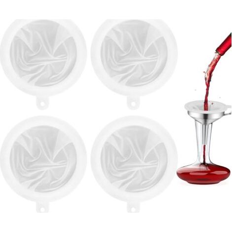 Paquete de 4 filtros de alimentos de malla 120/200/300/400, aptos para zumos, leche, vino, mermelada, etc. - Crezuo