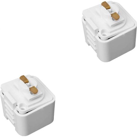 Lot de 2 connecteurs pour rail d'éclairage sur rail, accessoires d'éclairage sur rail, adaptateur pour lampe suspendue LED (blanc). (1/4)
