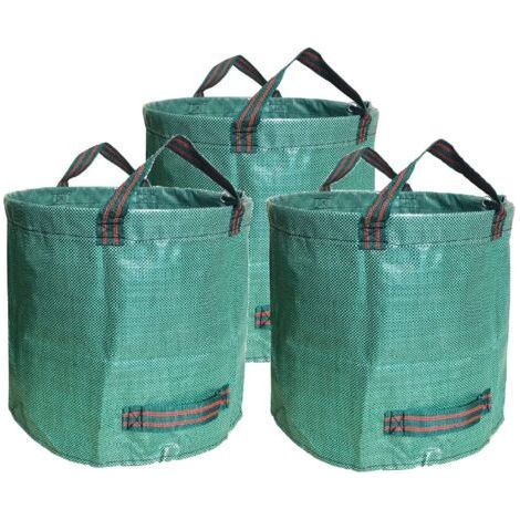 Hochleistungsfähige PP-Gartenabfallsäcke – 3er-Packung à 500 l – Grün – 3 Stück (1/5)